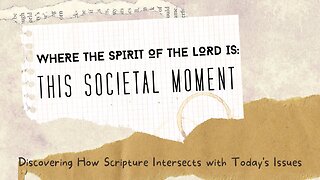 Where the Spirit of the Lord Is: This Societal Moment, part 6 In His Image