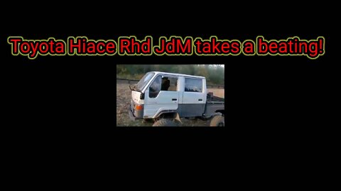 Toyota Hiace 4x4 RHD Sas'd on 35's Takes a beating!