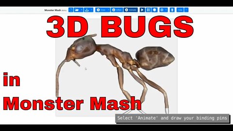 Making 3D bugs with Monster Mash