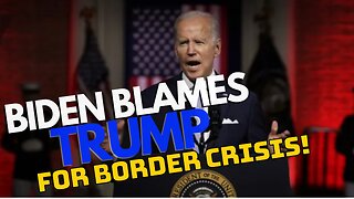 Biden Blames Trump For Border Crisis! 02/06/2024
