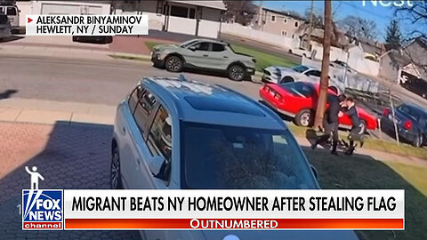 Illegal Immigrant Caught On Camera Stealing Pro-israel Flag From New York Home, Attacking Man