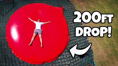 We Dropped The WORLD’S LARGEST WATER BALLOON From A 200ft Crane!