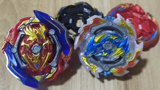 UNION ACHILLES .Cn.Xt+ Retsu vs 3 DRAGON .St.Ch Zan - Batalha Beyblade Burst