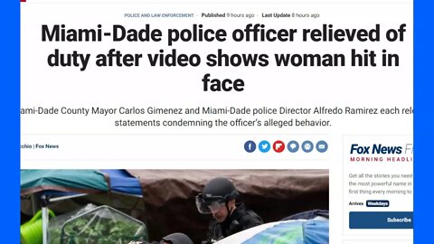 Miami Dade Police Officer Punches Black Woman In Face For Calling Him White