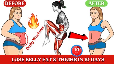 Reduce Belly Fat and Slim Big Thighs | Exercise for Belly & Thighs - 10 min Body Slimming