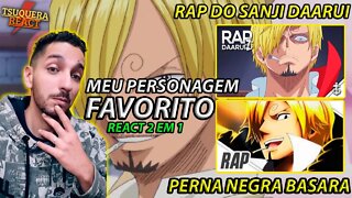 (2 em 1) REACT Rap do Sanji | Daarui / Rap do Sanji | Perna Negra | Basara (One Piece)