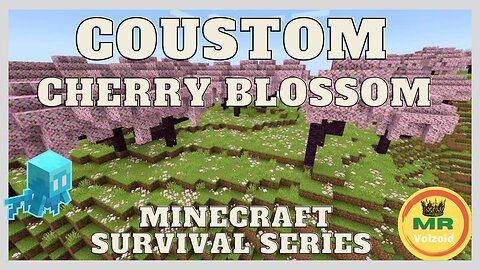 minecraft survival series, my custom cherry blossom biome, minecraft cherry blossom, #minecraft