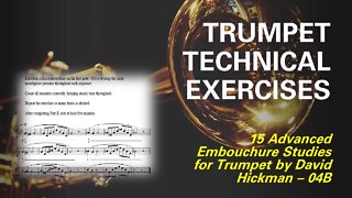 [TRUMPET TECHNICAL STUDY] - 15 Advanced Embouchure Studies for Trumpet by (David Hickman) - 04B