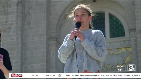 Parents and students demand action during Gun Sense Rally at the Nebraska Capitol