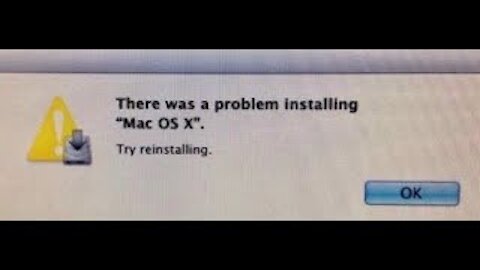 THERE WAS A PROBLEM INSTALLING MAC OS X TRY REINSTALLING HOW TO FIX