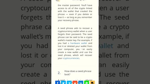 WHY SEED PHRASE IS YOUR FINANCIAL LIFE #cryptocurrency #cryptowallet #cryptowalletsinfo #cryptonews