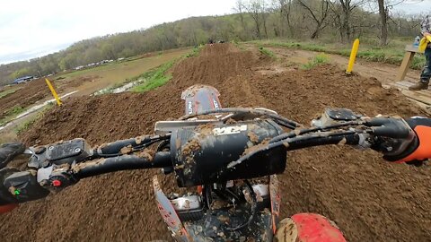 Brandon navigates the mud at I-64 Motocross ! (APRIL SHOWERS)