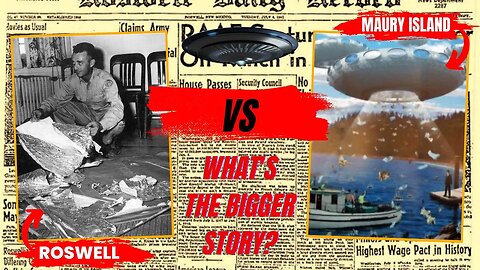 Roswell UFO Incident vs Maury Island UFO Incident | What's The Bigger Story?