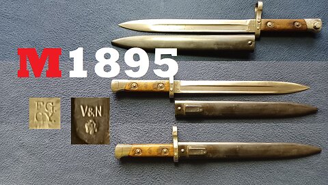 M1895 Mannlicher Bayonet, Fegyver- és Gépgyár; Scabbard/Sheath Vogel & Noot. M95