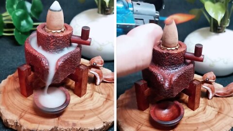 Making backflow incense burner |#woodcarving| #woodworking |woodworking7900 |#shorts