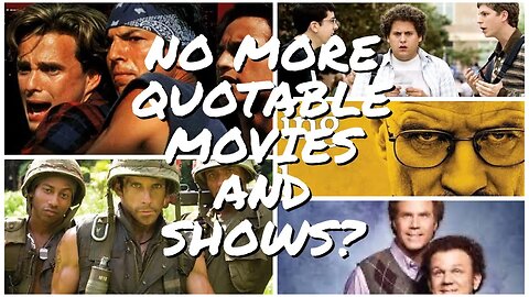 Are there no more quotable Movies and TV shows? ￼