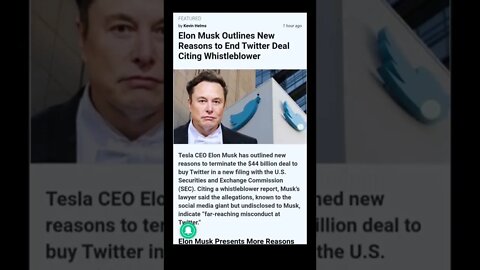 Elon Musk Presents More Reasons to Terminate Twitter Deal #elonmusk #twitter #cryptomash