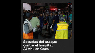 Difunden imágenes de las secuelas del devastador ataque al hospital Al Ahli de Gaza