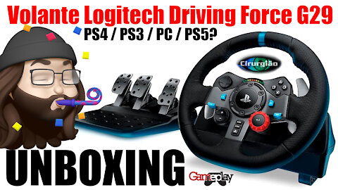 UNBOXING Volante Logitech Driving Force G29 - PS4/PS3/PC + Volante Multilaser JS074 - Cir. Vídeos