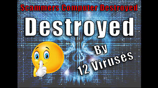 Scammer destroyed with 12 computer viruses then call center taken down.