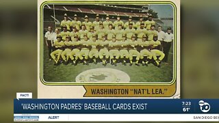 Fact or Fiction: Baseball cards printed listing Padres' city as Washington?