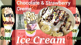 Chocolate & Strawberry Creme Cracker Stick With Dip Ice Cream