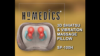 Homedics Neck massage 3d Shiatsu and Vibration massage pillow with heat SP-100H