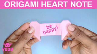 How To Make an Origami Heart Note - Easy And Step By Step Tutorial
