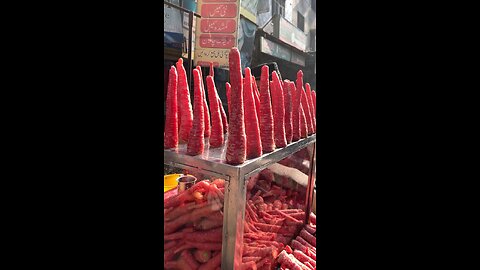 Red Carrot Juice Seller Faisalabad Pakistan