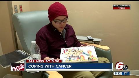 This student has a unique way to cope with cancer: Art