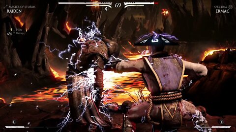 Mortal Kombat X: Raiden (Master Of Storms) vs Ermac (Spectral) - 1440p No Commentary