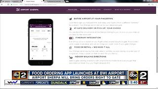 Mobile app brings food and retail items to airport gate