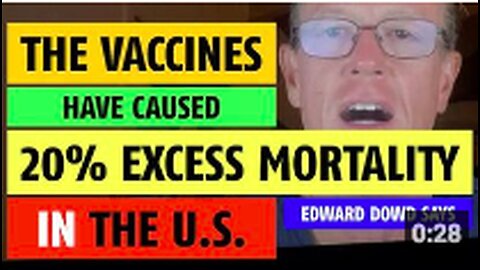 Vaccines have caused 20% excess mortality in the U.S. notes Edward Dowd