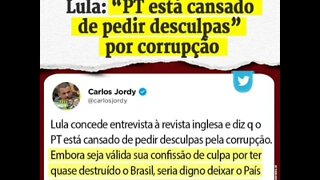 Lula diz que PT está cansado de pedir desculpas por corrupção