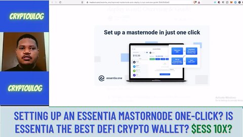 Setting Up An Essentia Mastornode One-Click? Is Essentia The Best DEFI Crypto Wallet? $ESS 10X?