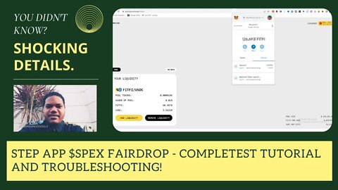 Step App $SPEX Fairdrop - Completest Tutorial And Troubleshooting!