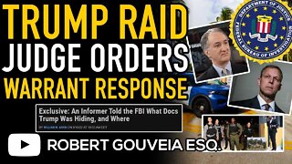 Trump FBI RAID Judge Reinhart ORDERS DOJ to Respond to WARRANT UNSEALING Request