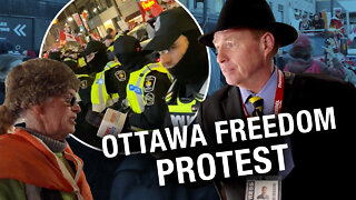 Squads of cops pushed around peaceful demonstrators near Parliament Hill — why?