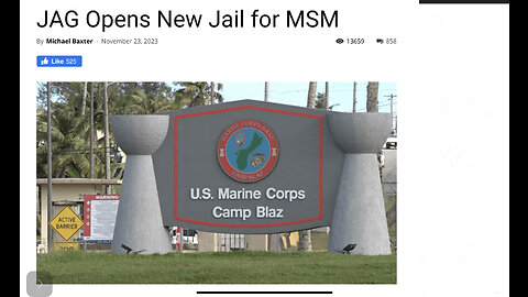 JAG Opens New Jail for MSM (Related info and links in description)