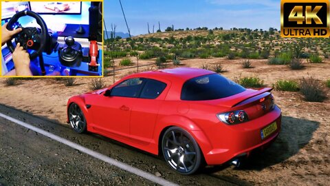 Forza Horizon 5 Steering Wheel G29 Gameplay - Mazda Rx-8 R3 2011