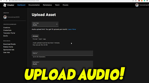 How to Upload Audio to Roblox