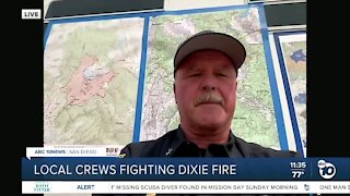 Local crews fighting Dixie Fire in Northern California