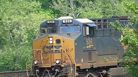 CSX E750 Empty Coal Train with Lots of Power from Harpers Ferry, West Virginia May 11, 2023