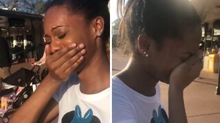 Woman gets super emotional about first time visit to Disney World