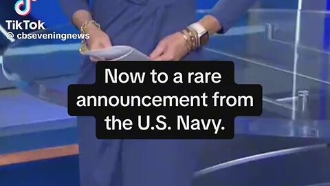 Rare Announcement From The US Navy