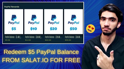 Get Free $5 PayPal Balance from Salat.io Store
