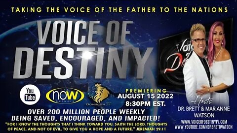 "Voice of Destiny!" With Dr. Brett & Marianne Watson - "Victory Is Ahead! We're Crossing Over!!"