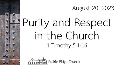Purity and Respect in the Church