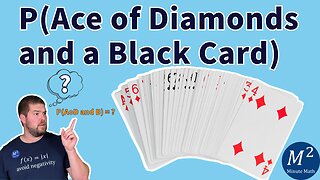 Probability: Drawing Ace of Diamonds & a Black Card | Card Deck Tutorial