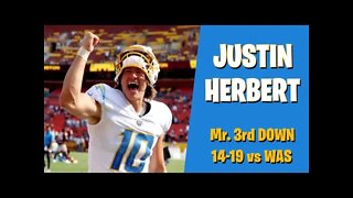 MELHORES MOMENTOS DA NFL: JUSTIN HERBERT COMPLETA 14 DE 19 3rd DOWNS E GARANTE A VITÓRIA CONTRA WAS